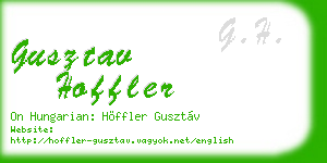 gusztav hoffler business card