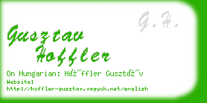 gusztav hoffler business card